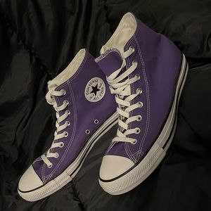 Purple Converse high tops